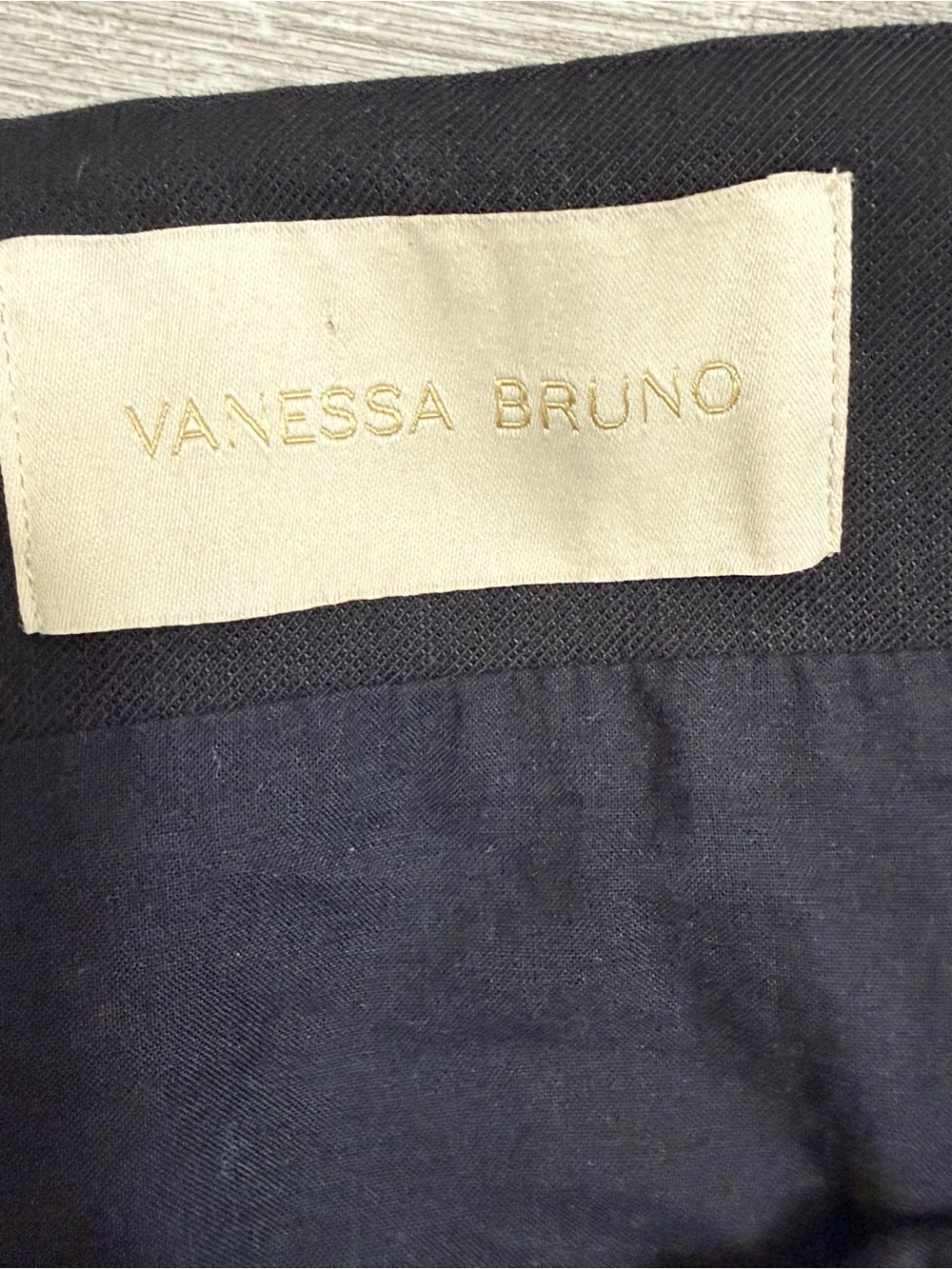 Vanessa Bruno Elia Button Front Linen Blend Vest Top Black Size 36 / US 4 - Picture 7 of 8